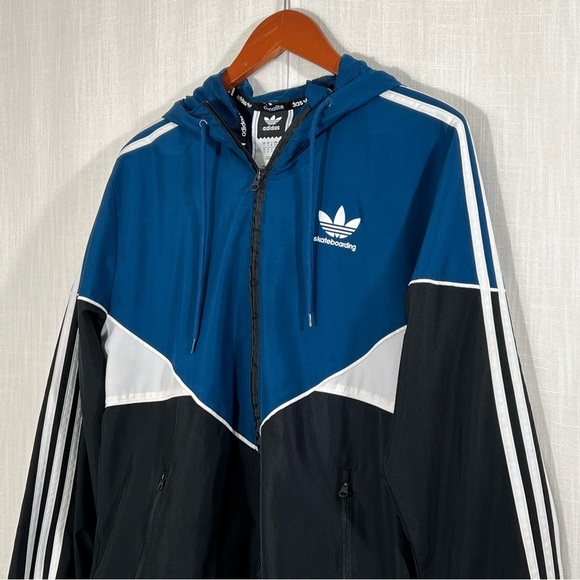 Adidas Retro Skateboarding Climalite Windbreaker Zip Up Lightweight Jacket Sz S - Picture 4 of 12